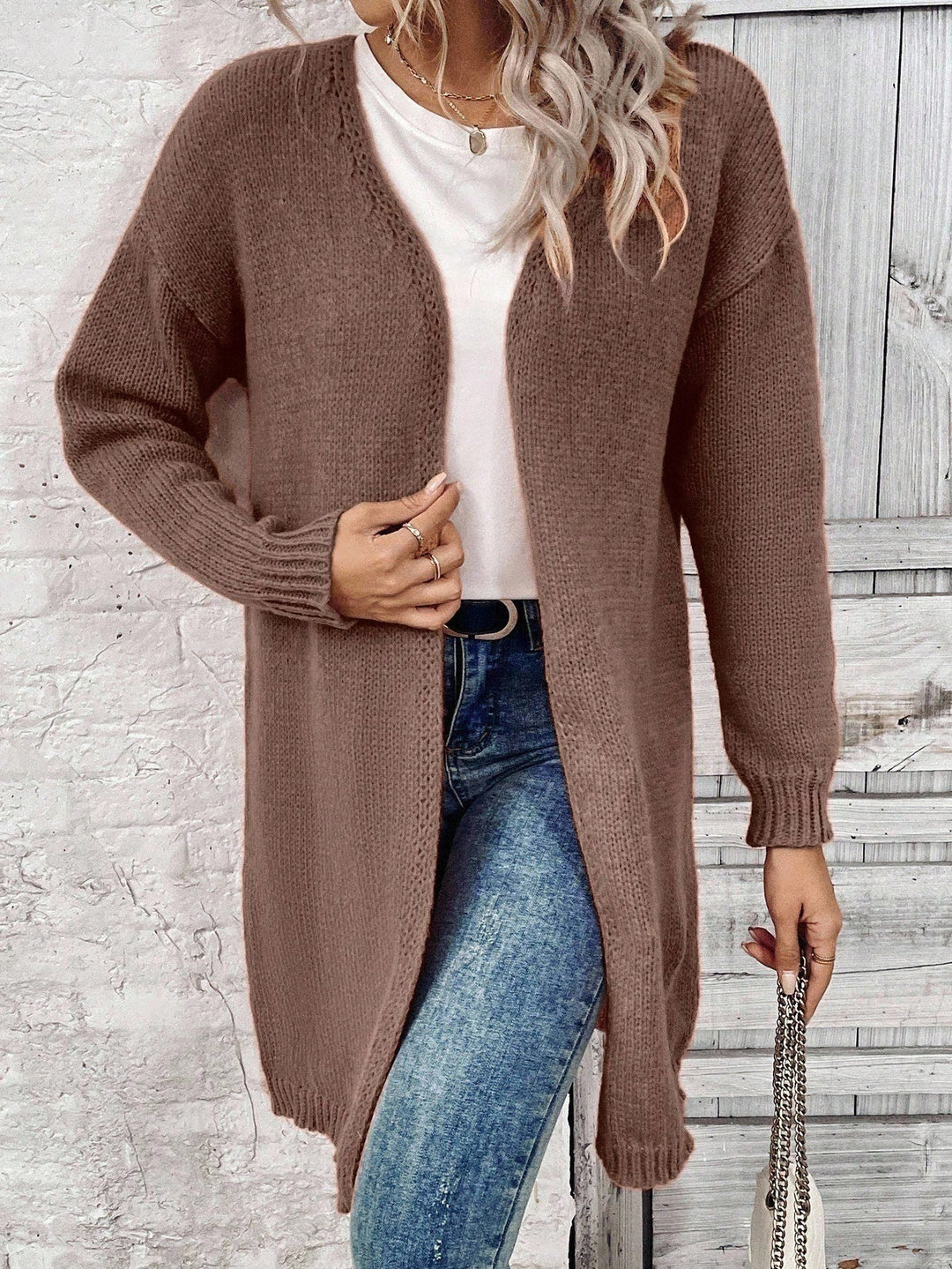 Cardigan SHEIN, maro