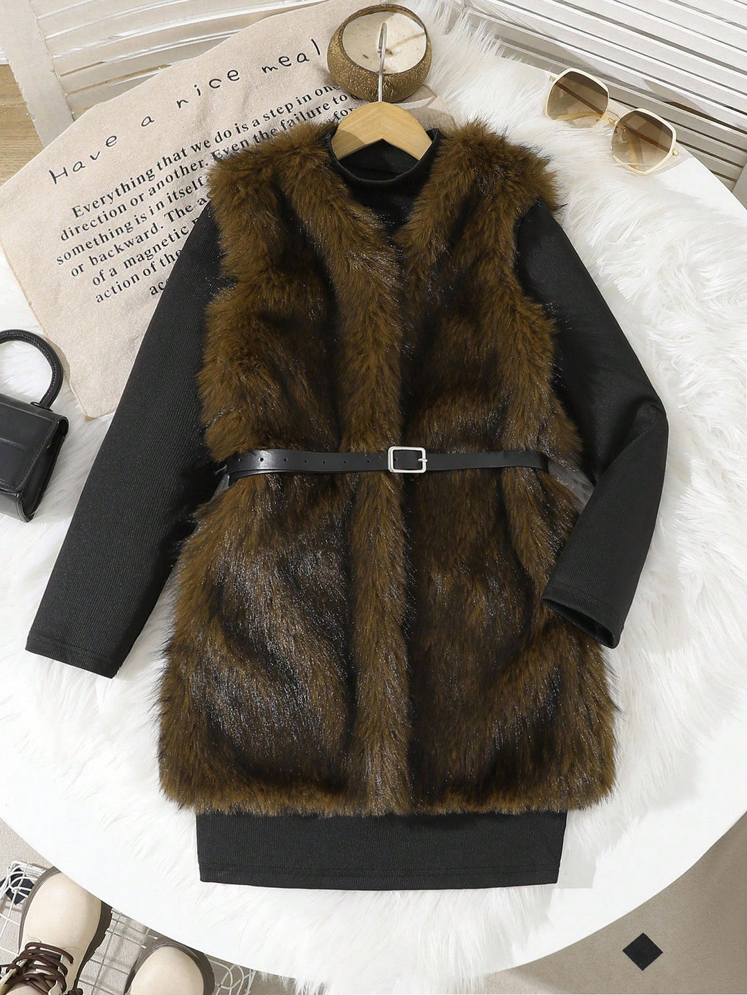 Rochie tricotată SHEIN, negru