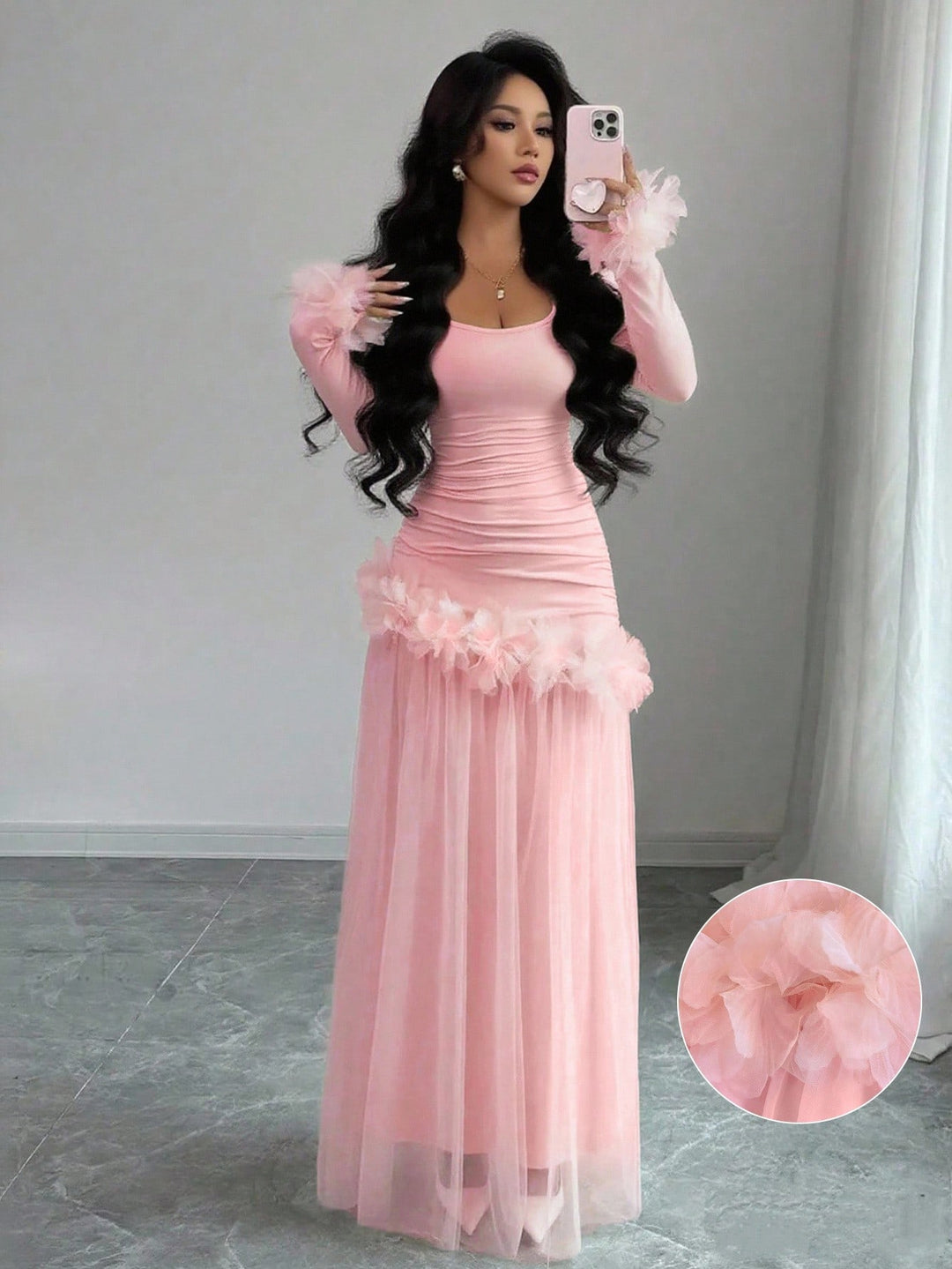 Rochie maxi SHEIN, roz