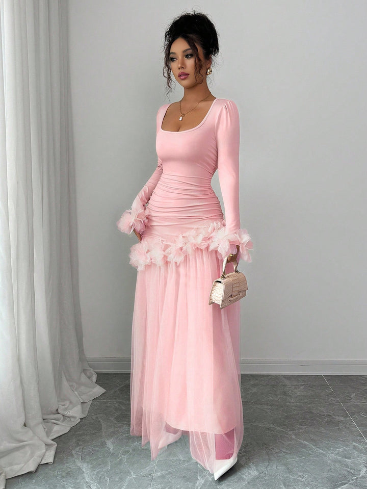 Rochie maxi SHEIN, roz