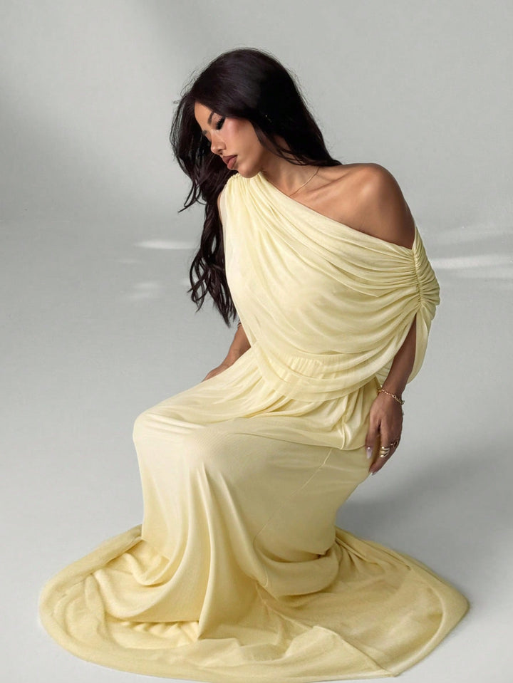 Rochie maxi SHEIN, bej