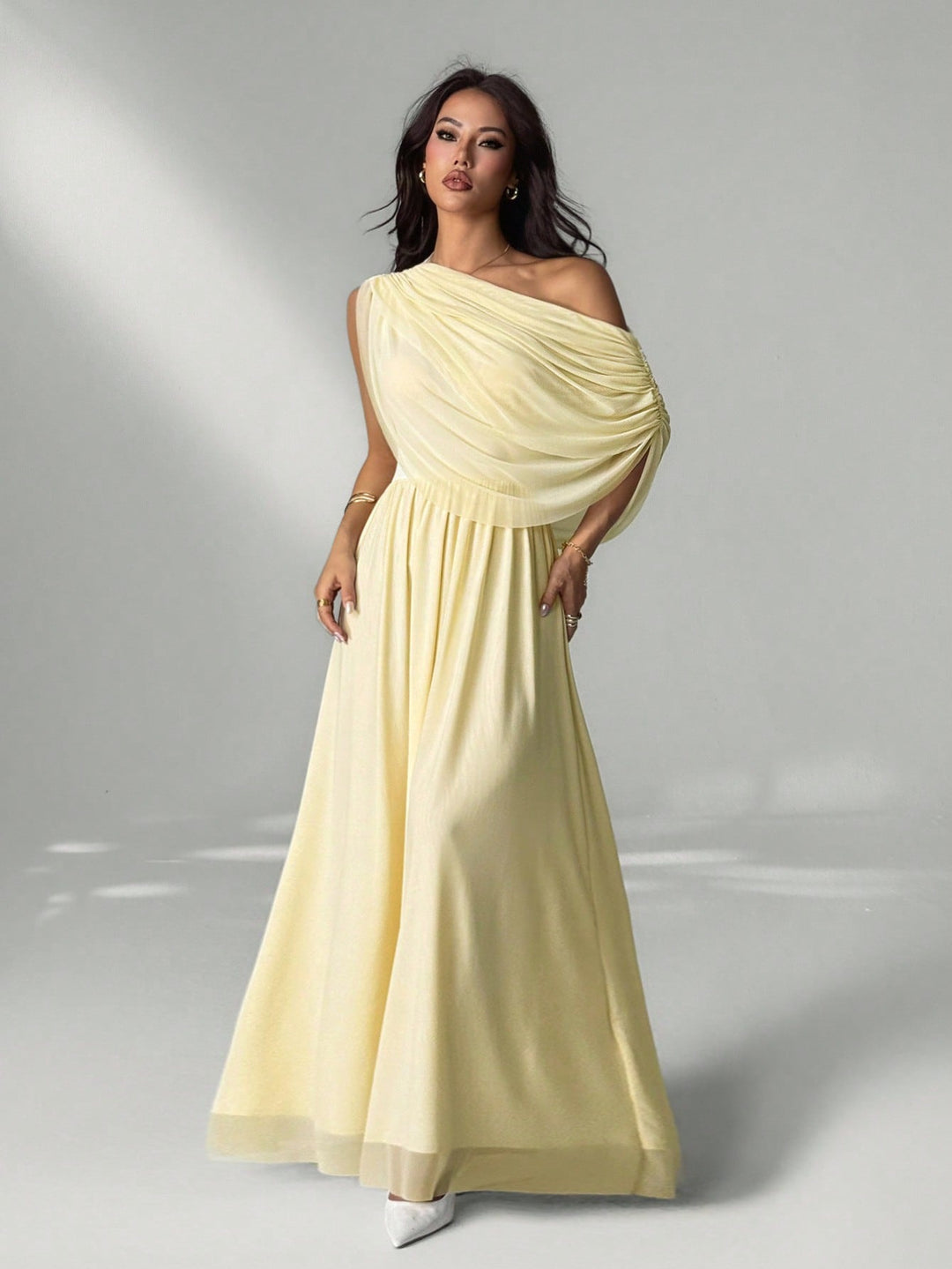 Rochie maxi SHEIN, bej