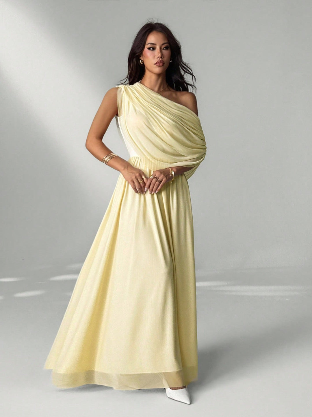 Rochie maxi SHEIN, bej