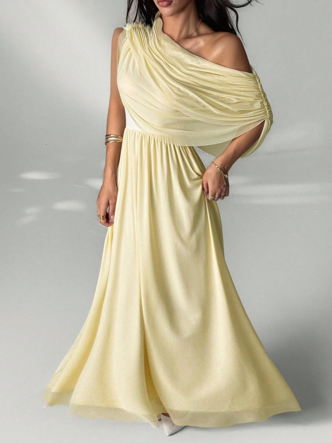 Rochie maxi SHEIN, bej