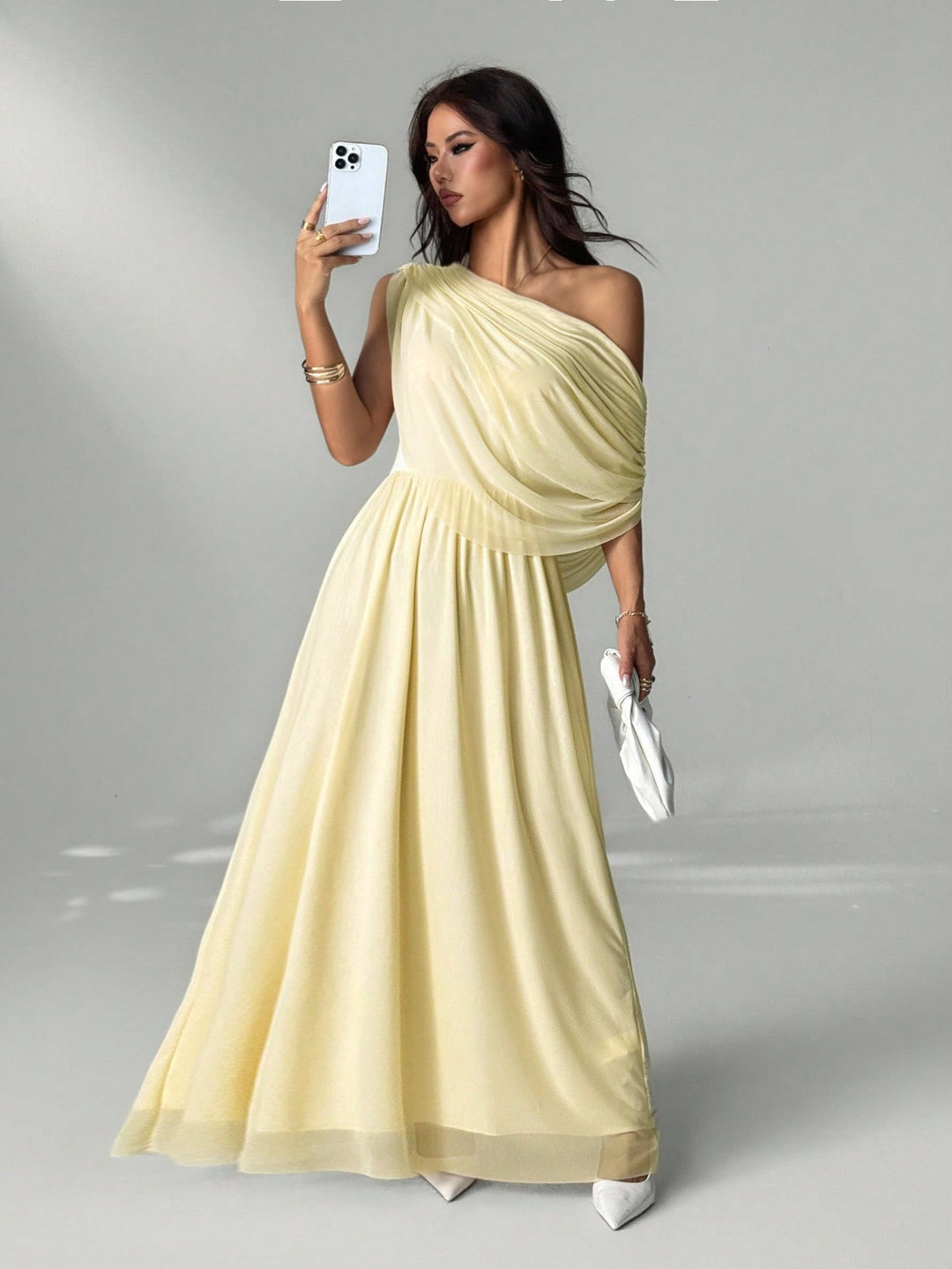Rochie maxi SHEIN, bej