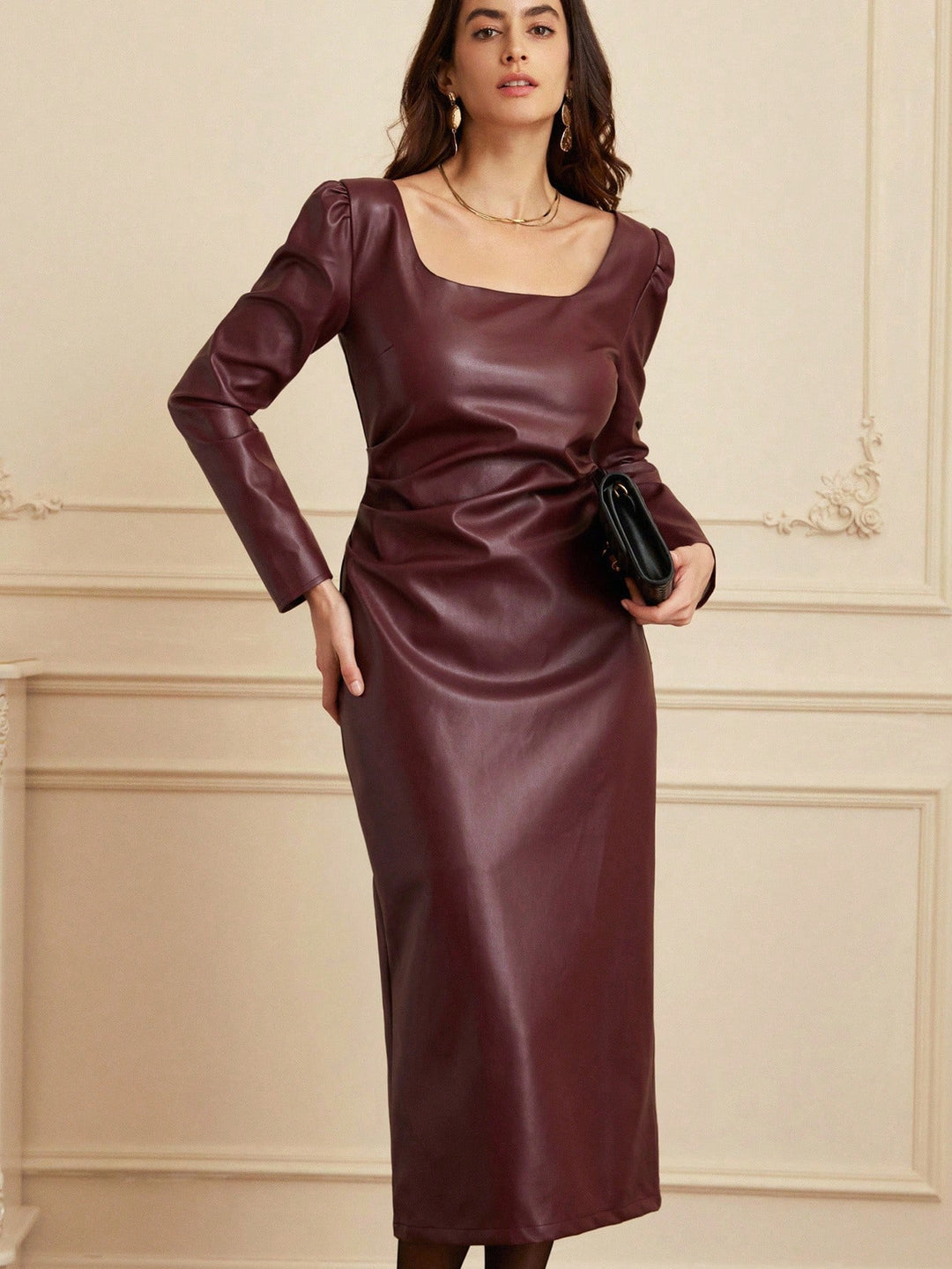Rochie maxi Shein, vișiniu