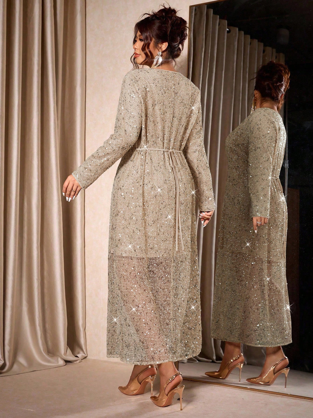 Rochie SHEIN, kaki