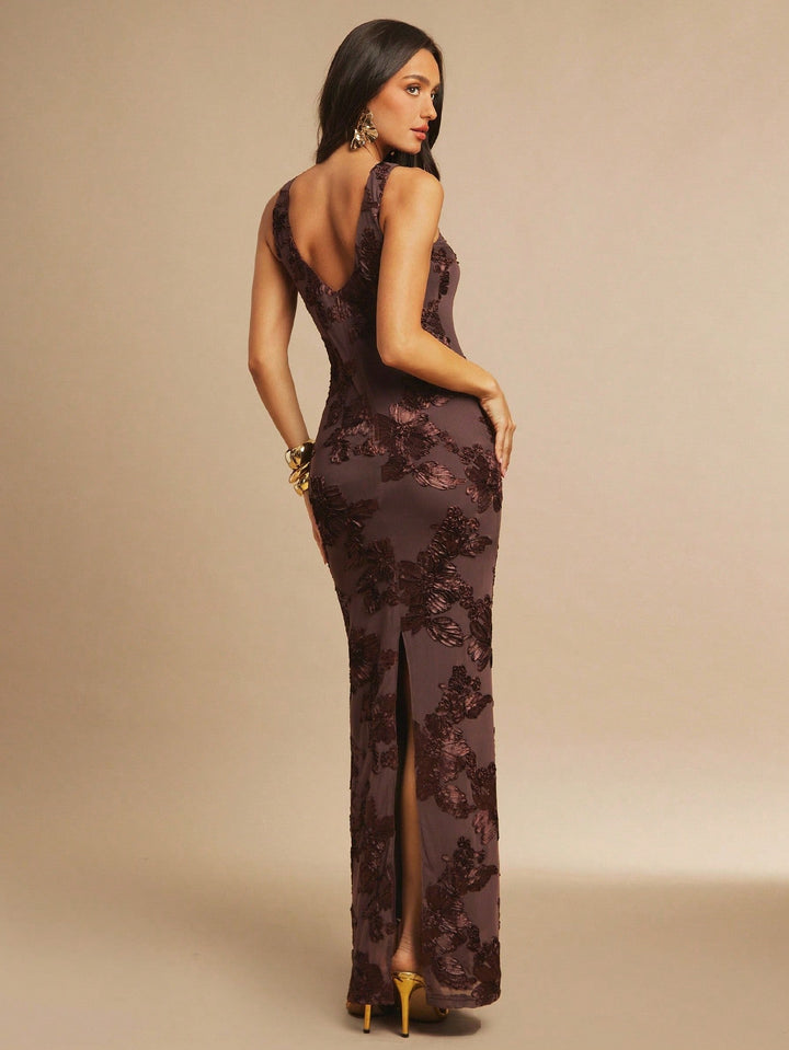 Rochie maxi SHEIN, maro