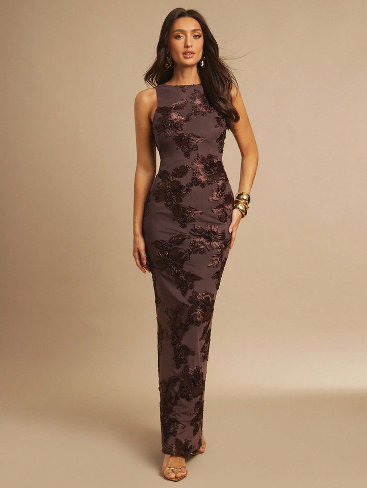 Rochie maxi SHEIN, maro