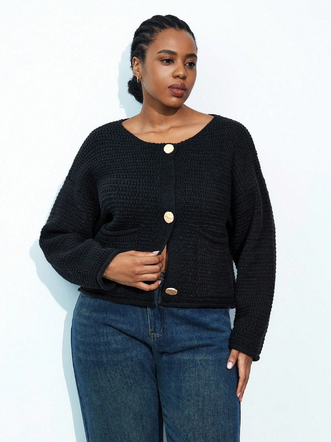 Cardigan SHEIN, negru