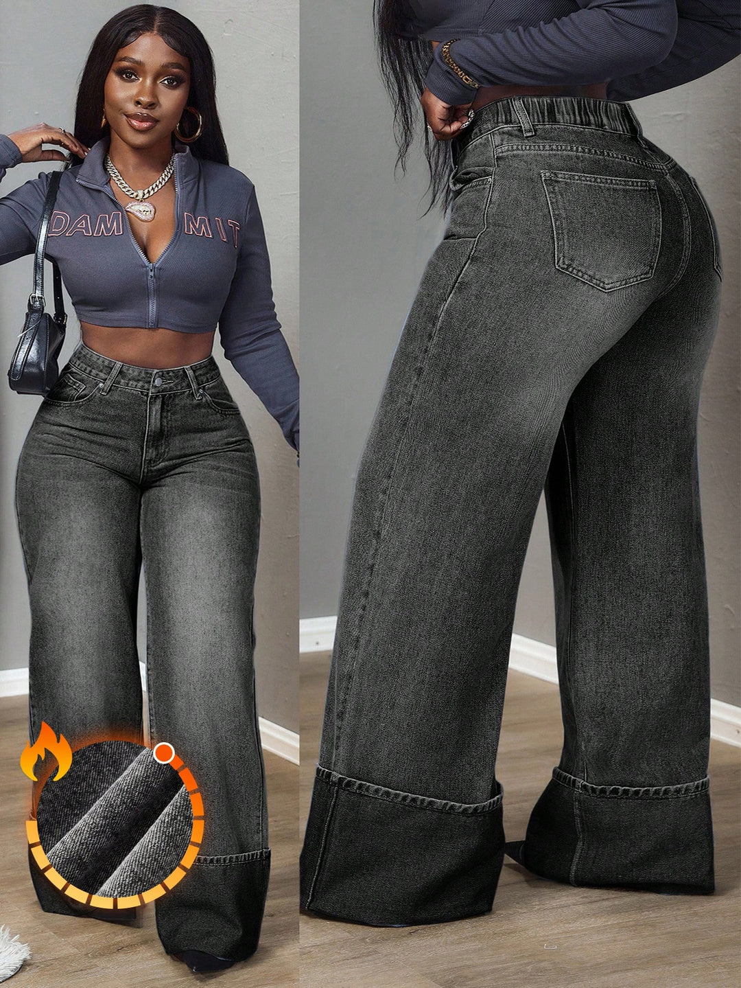 Jeans SHEIN, negru