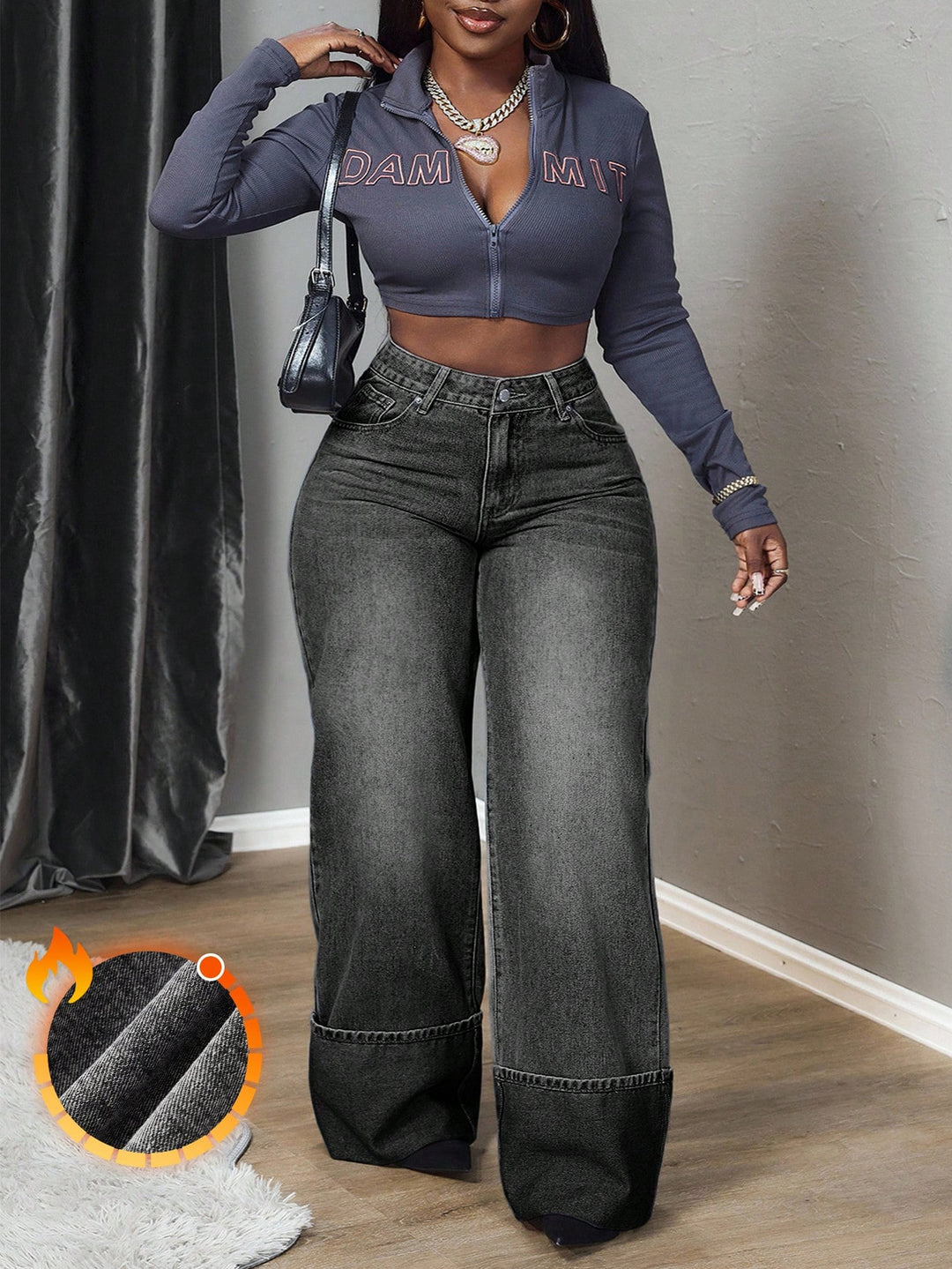 Jeans SHEIN, negru