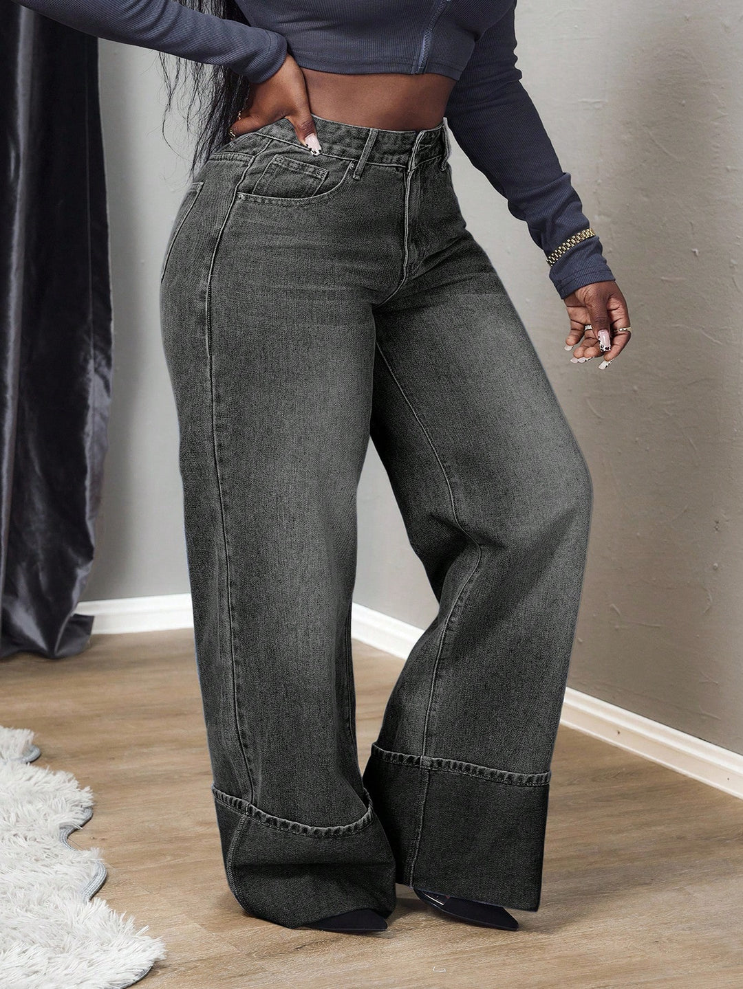 Jeans SHEIN, negru