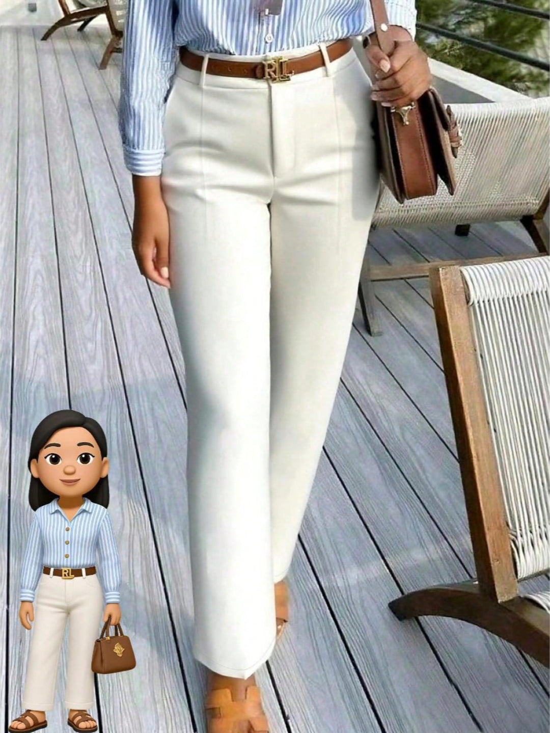Pantaloni SHEIN, alb