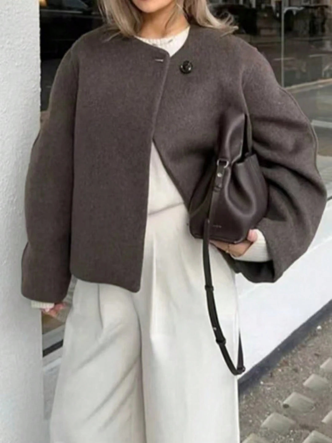 Cardigan SHEIN, maro