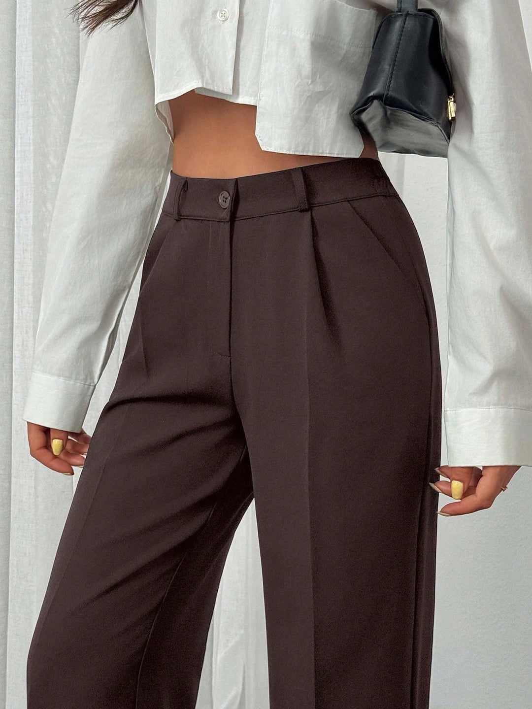 Pantaloni SHEIN, maro