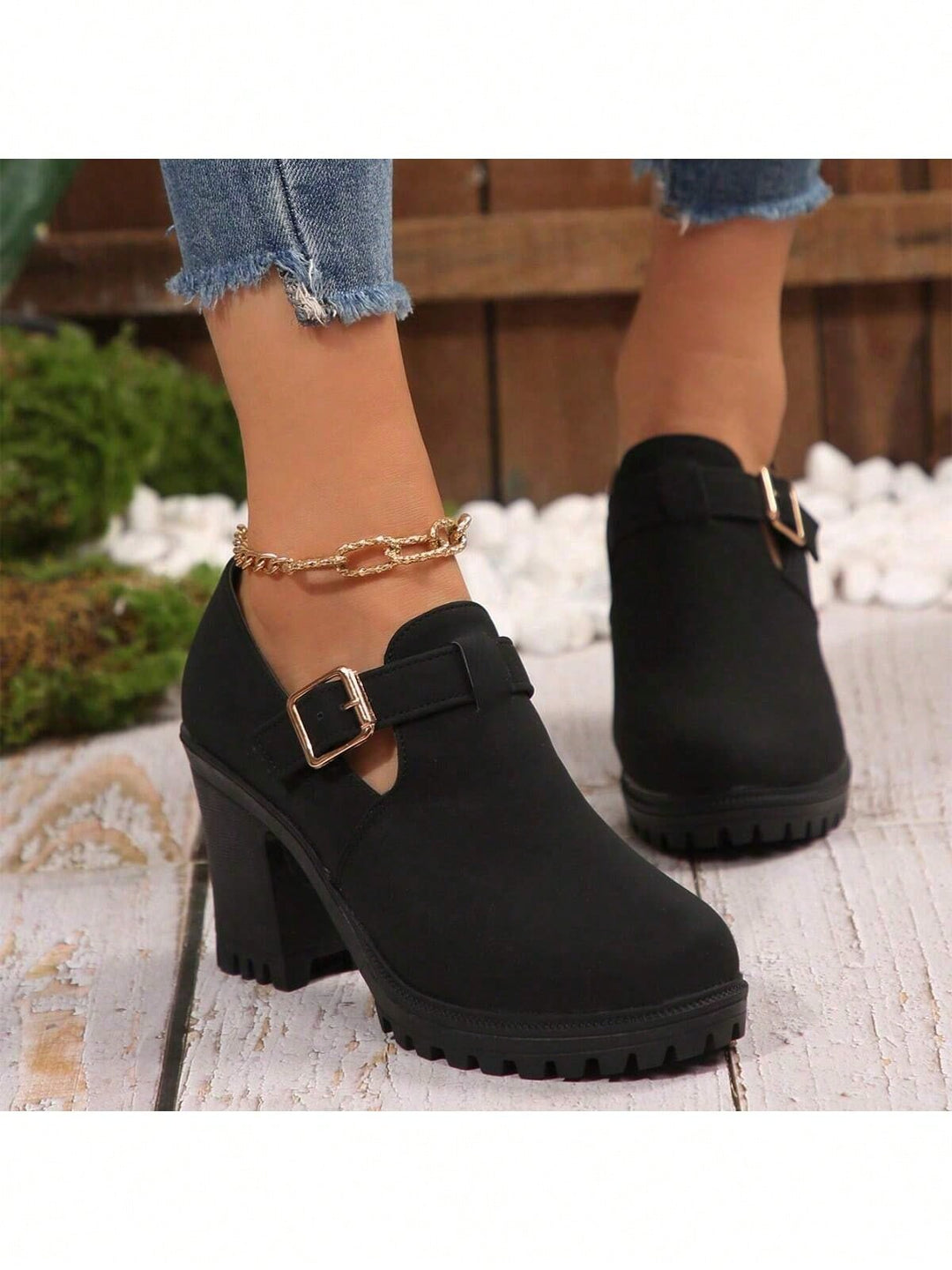 Pantofi Cu Toc Shein, Negru
