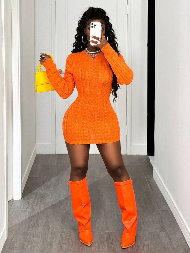Rochie mini SHEIN, portocaliu
