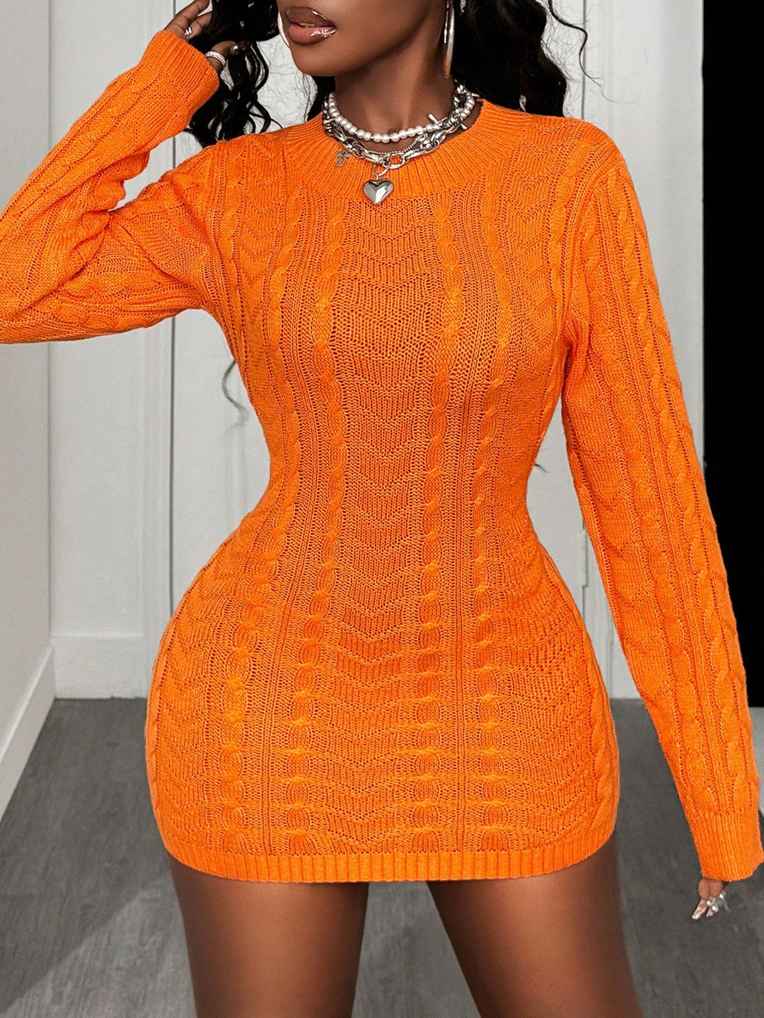 Rochie mini SHEIN, portocaliu