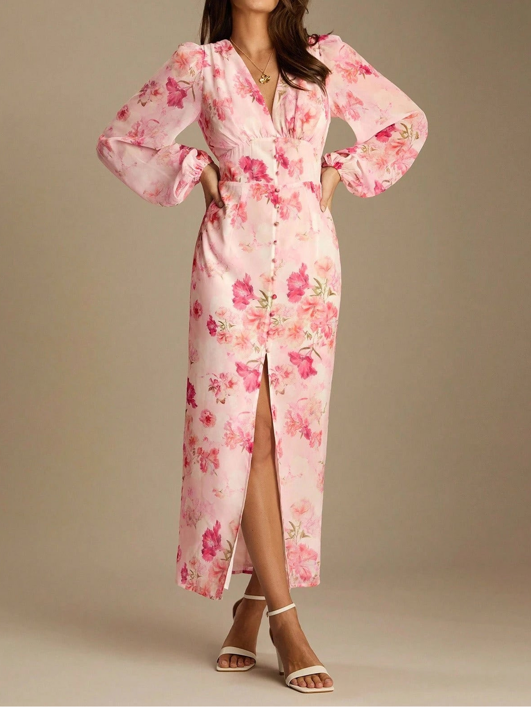 Rochie maxi SHEIN, roz