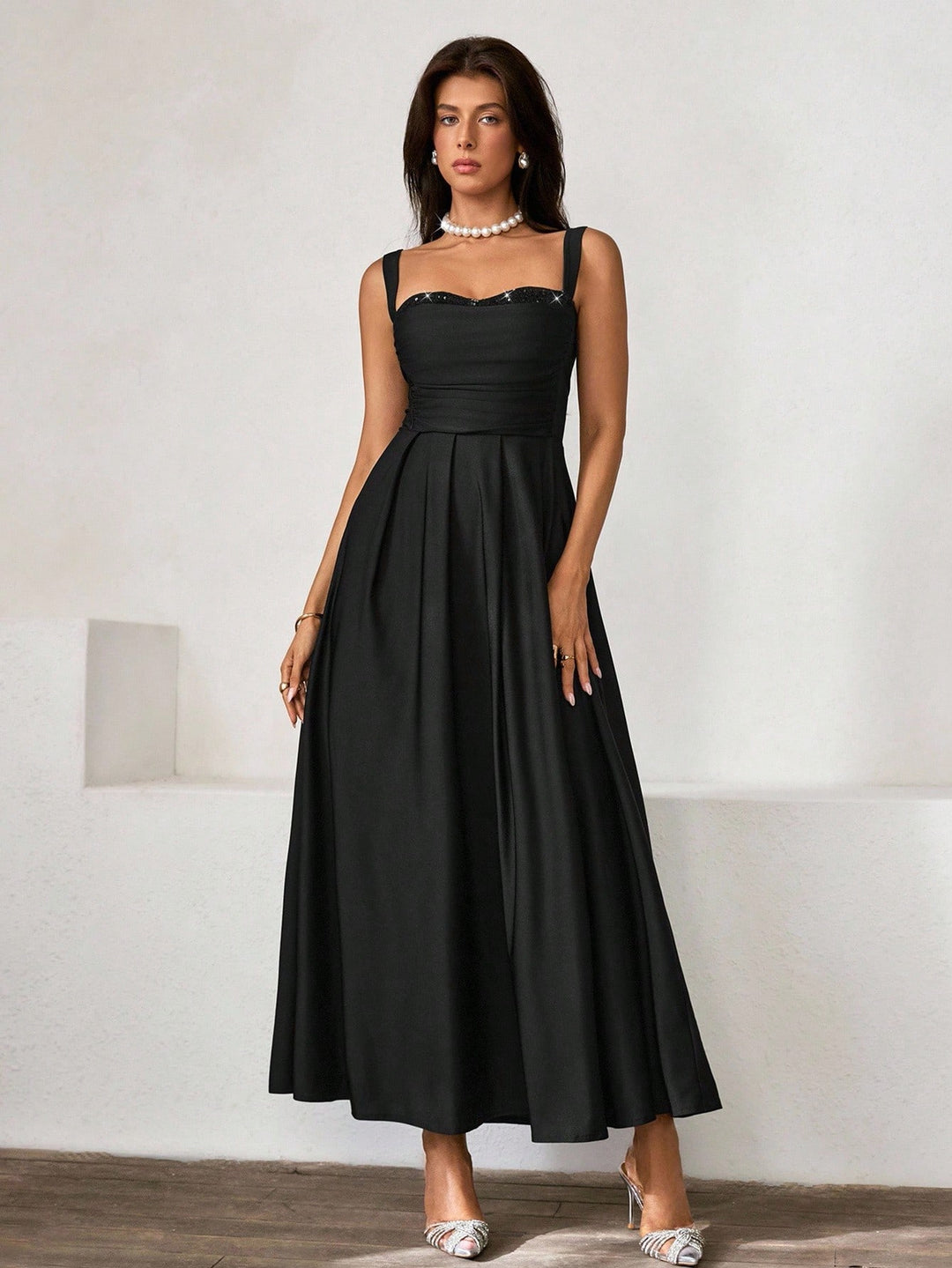 Rochie maxi SHEIN, negru