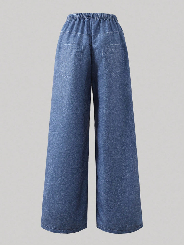 Pantaloni SHEIN, albastru