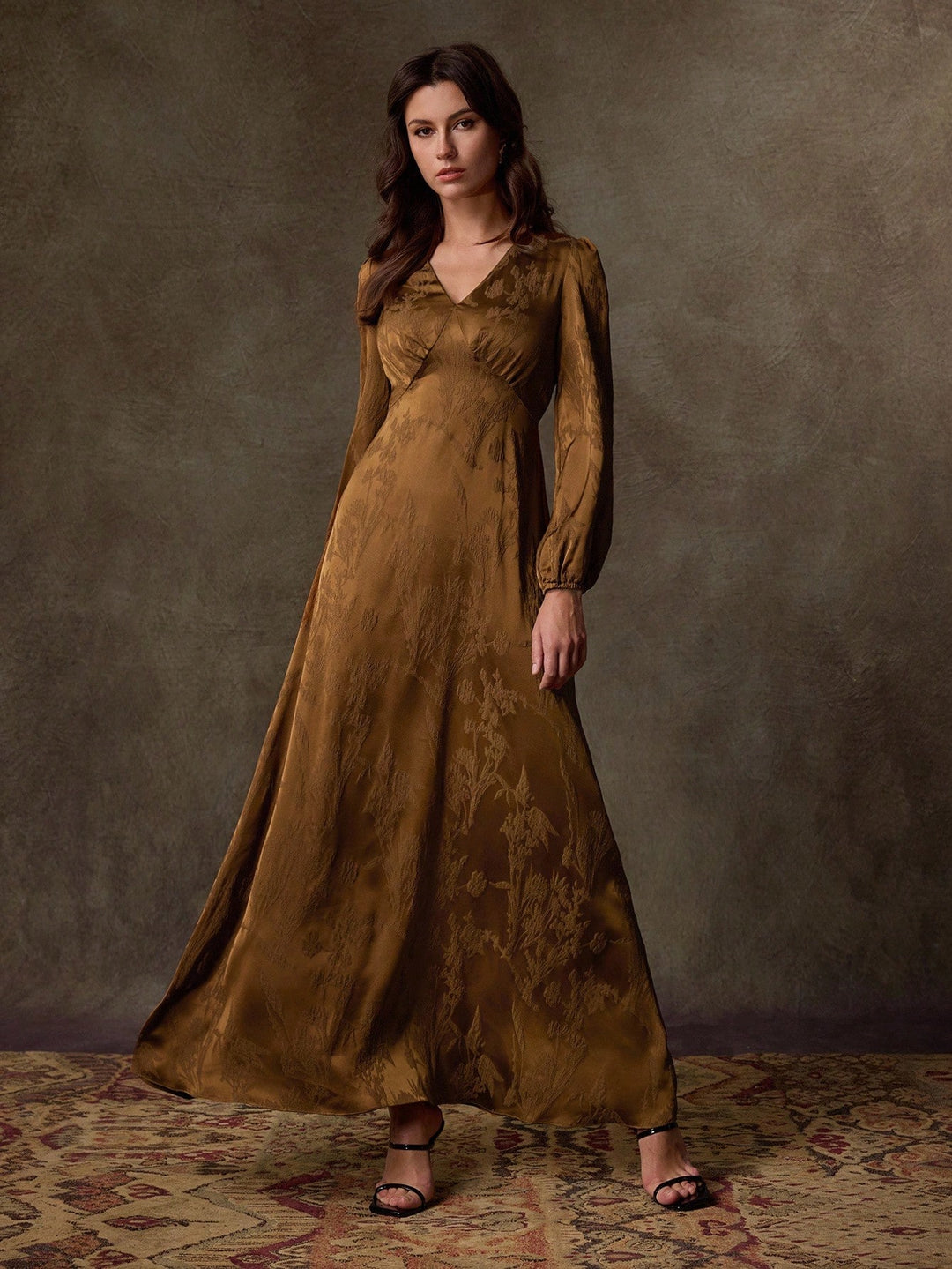 Rochie maxi SHEIN, maro
