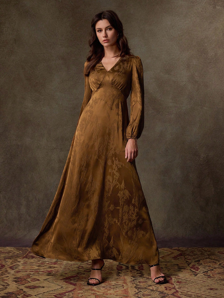Rochie maxi SHEIN, maro