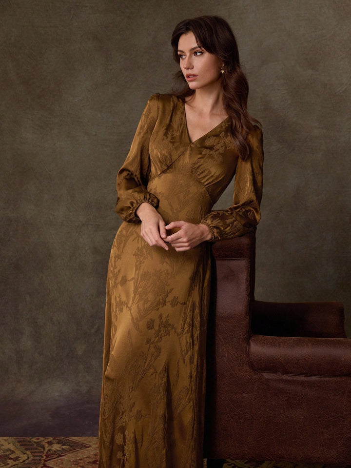 Rochie maxi SHEIN, maro