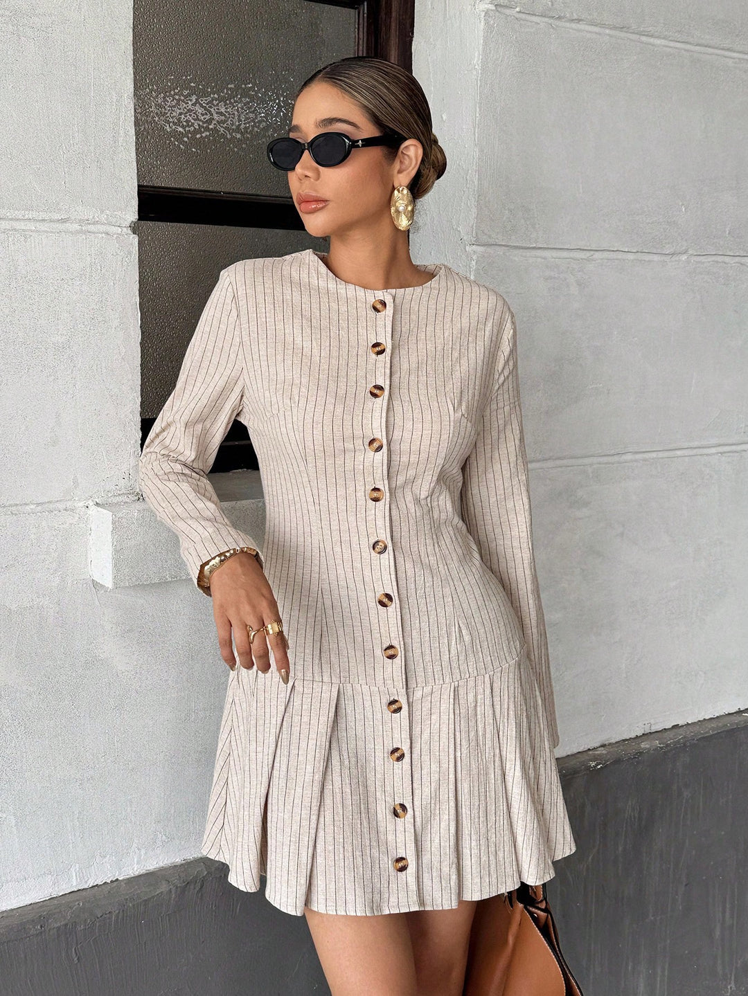 Rochie mini SHEIN, bej