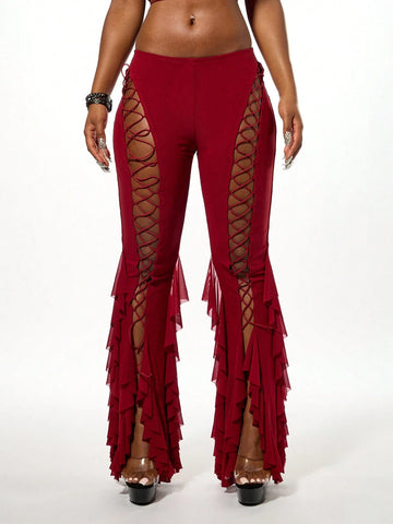 Pantaloni SHEIN, vișiniu