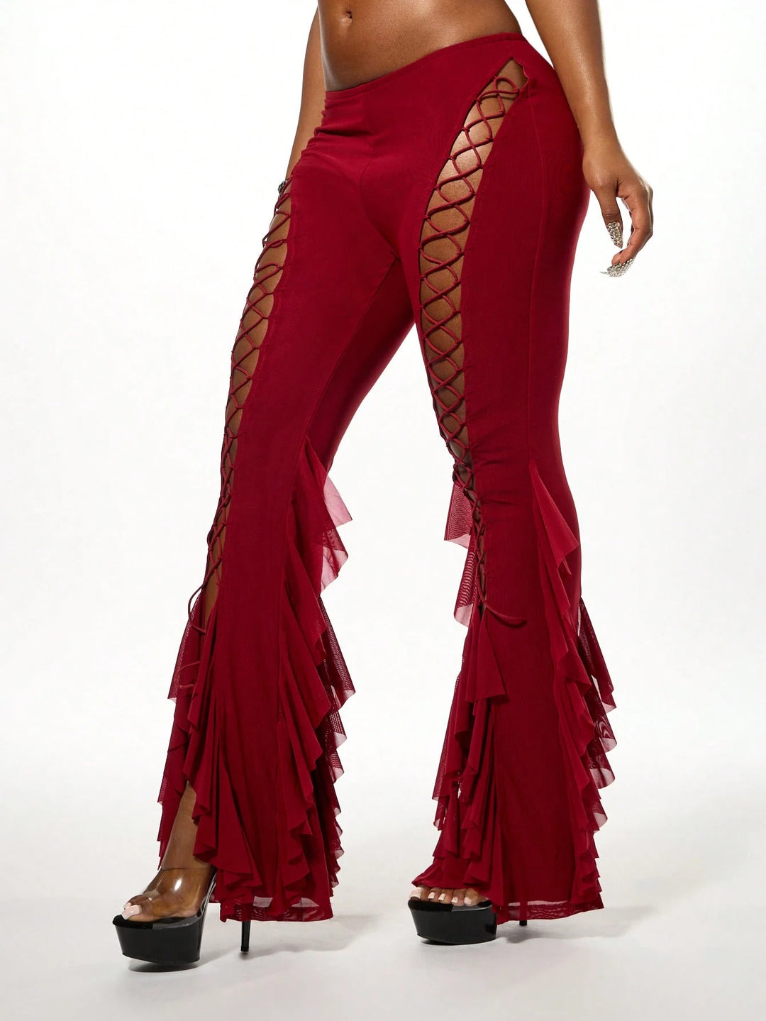Pantaloni SHEIN, vișiniu