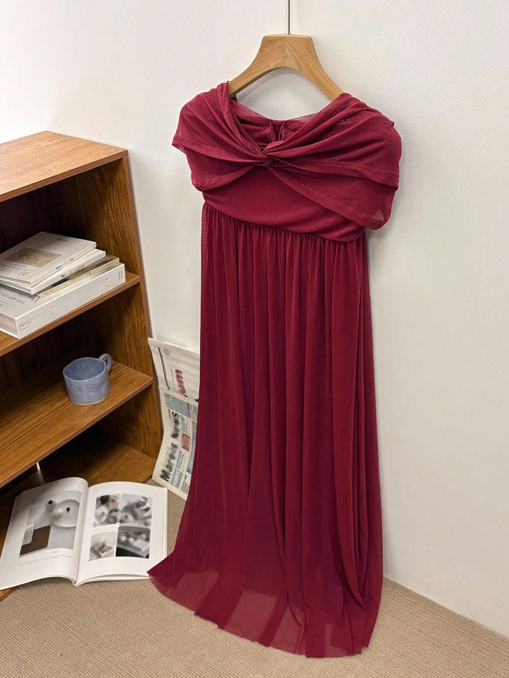 Rochie midi SHEIN, vișiniu