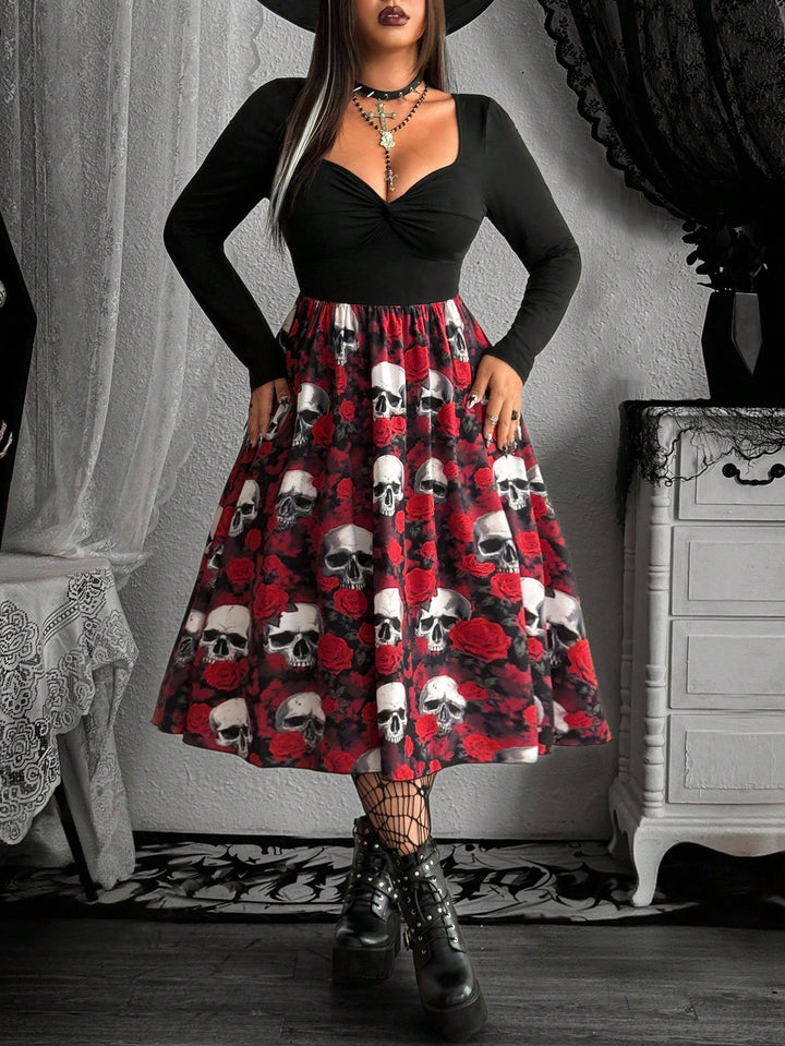 Rochie midi SHEIN, mix culori