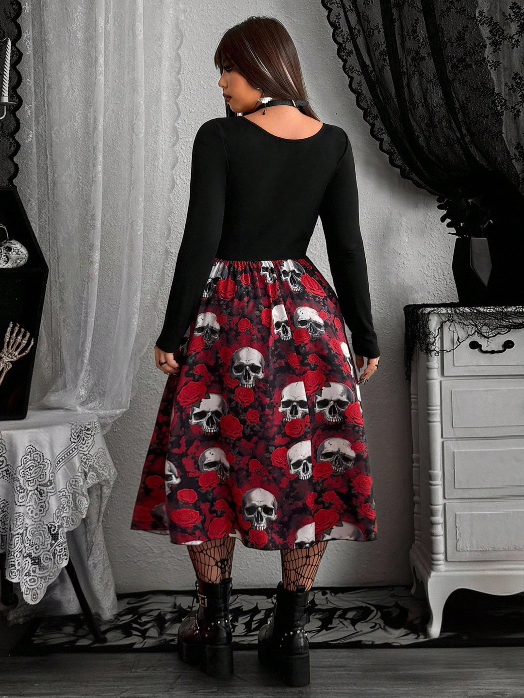 Rochie midi SHEIN, mix culori
