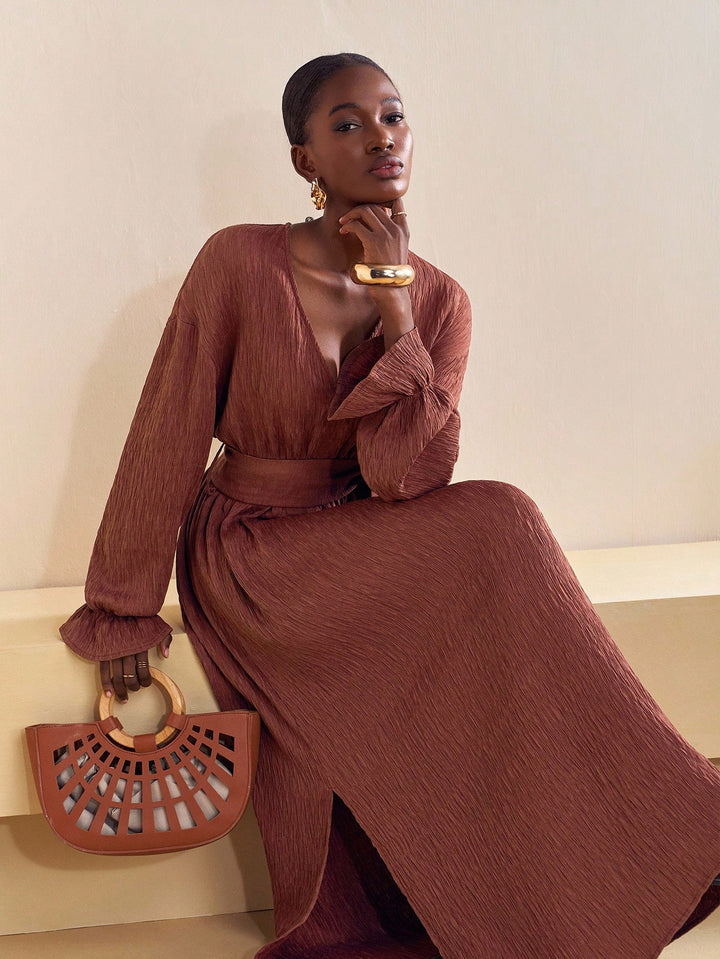 Rochie maxi SHEIN, maro