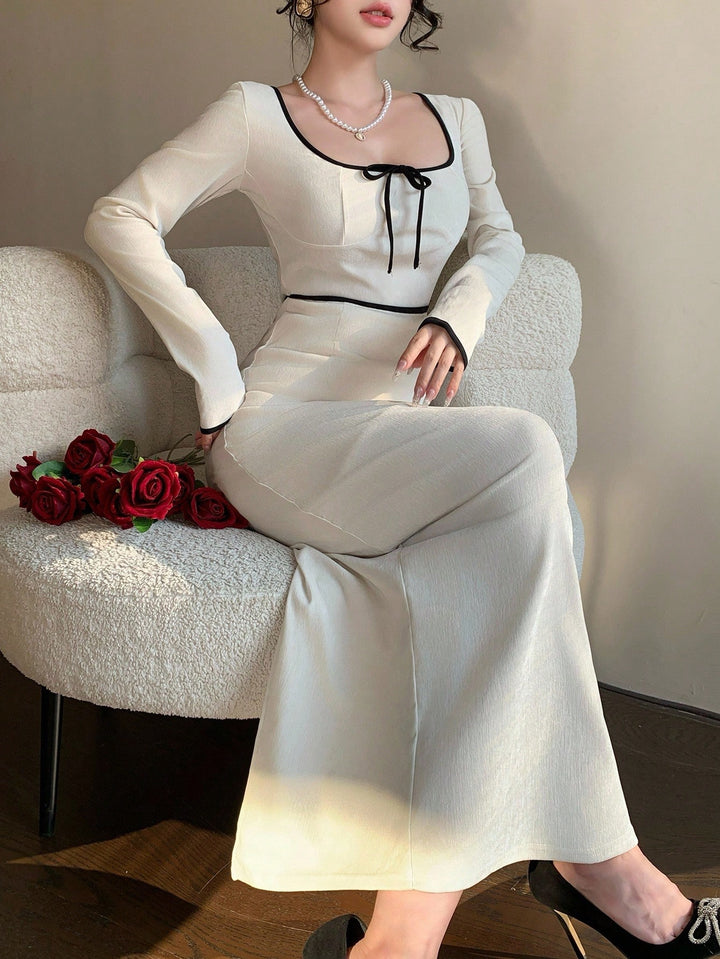 Rochie midi SHEIN,crem