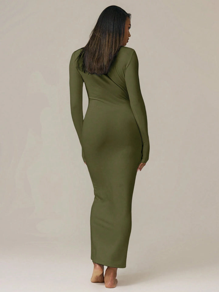 Rochie maxi SHEIN, kaki
