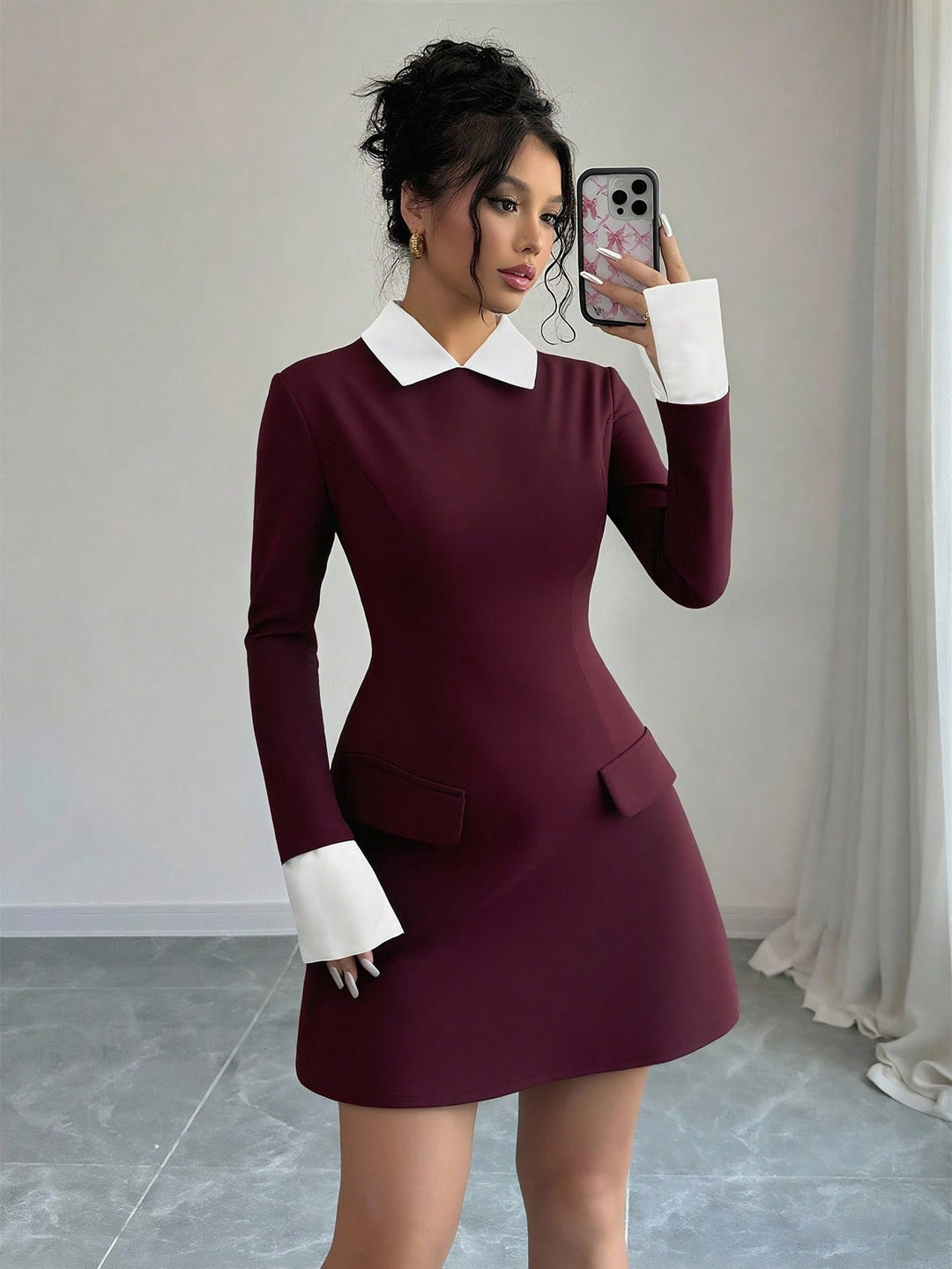 Rochie mini SHEIN, vișiniu