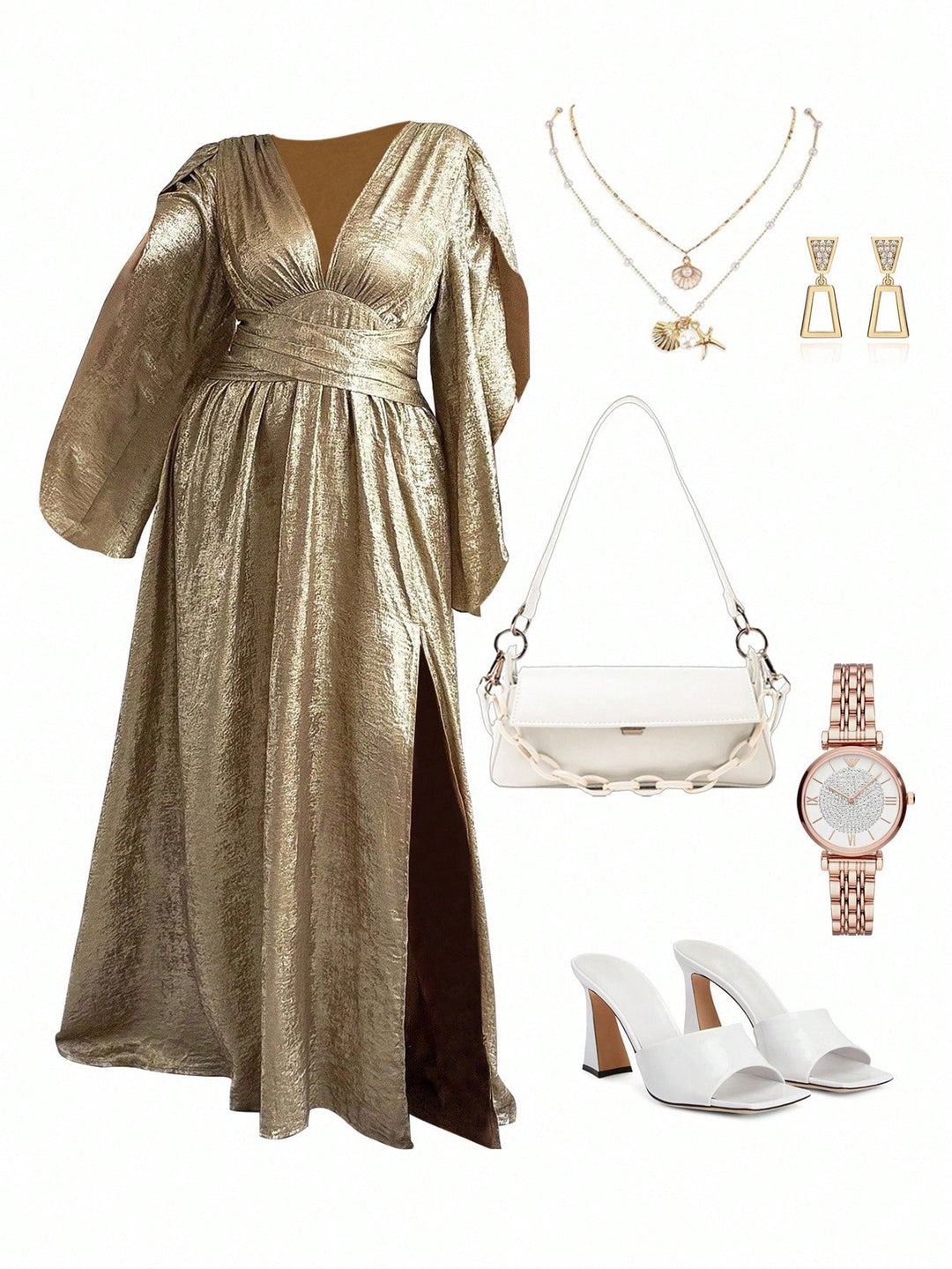Rochie SHEIN, auriu