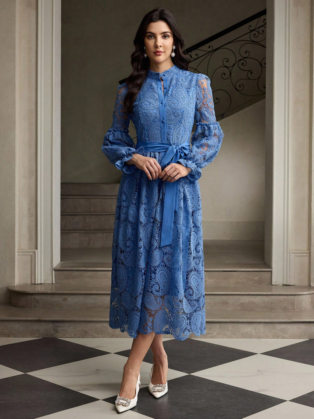 Rochie midi SHEIN, albastru