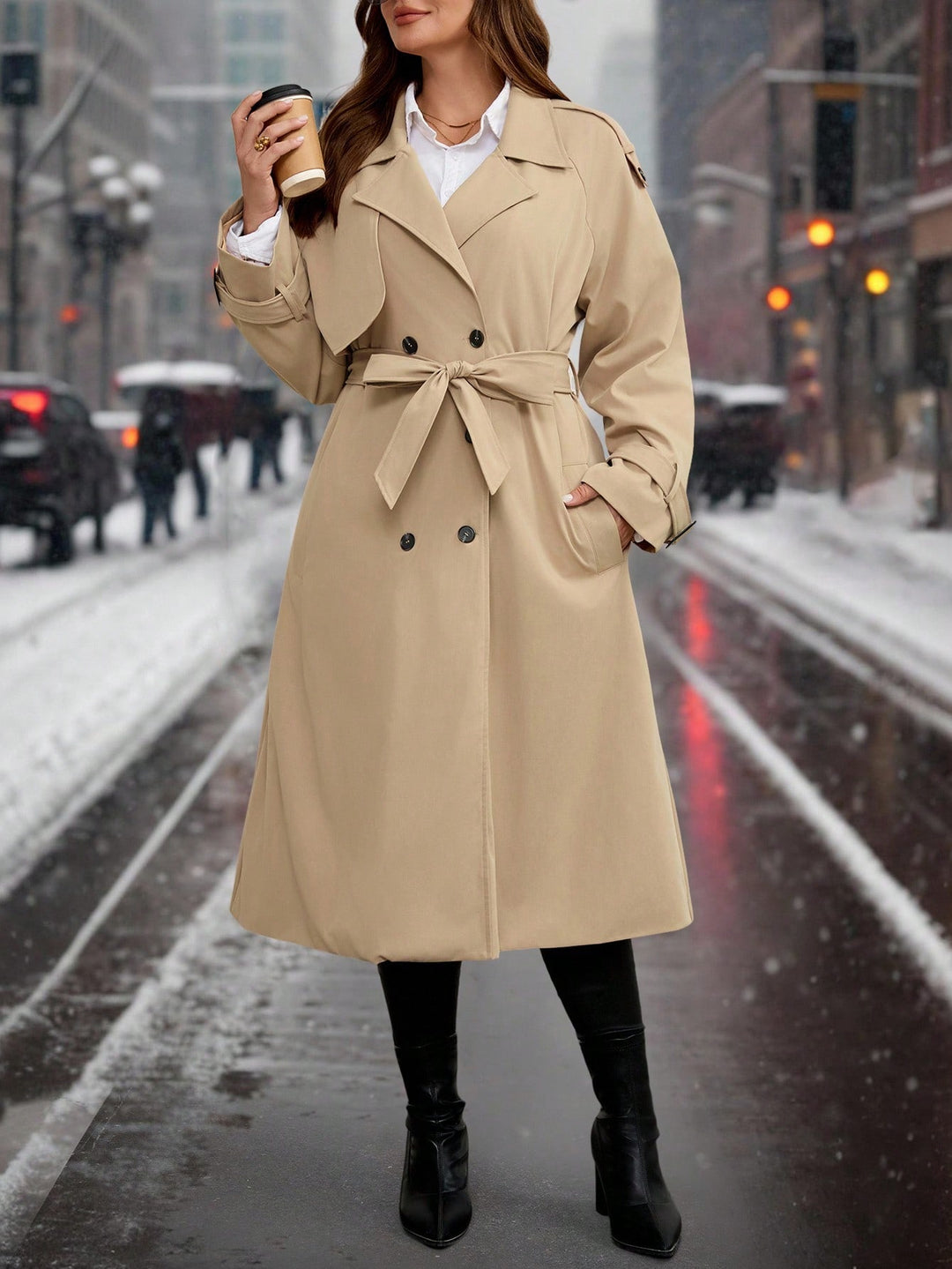 Trench SHEIN, bej