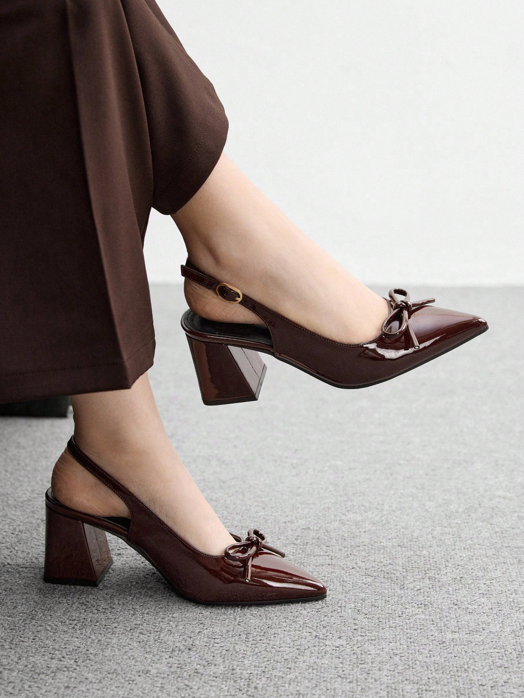 Pantofi cu toc SHEIN, maro