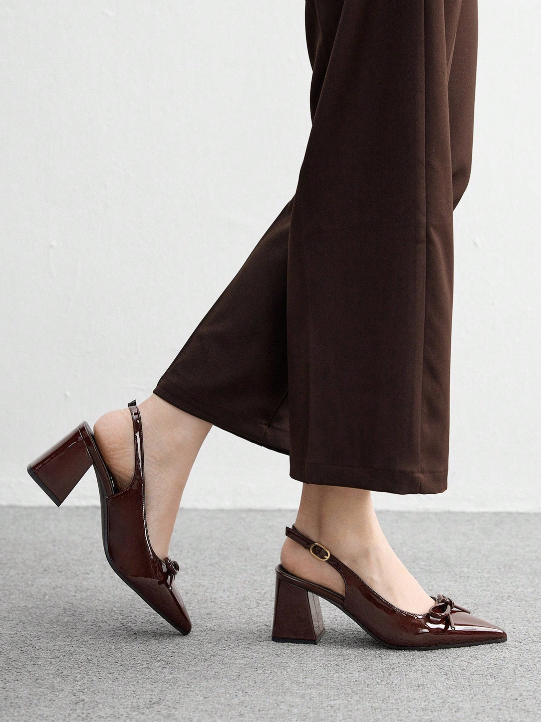 Pantofi cu toc SHEIN, maro