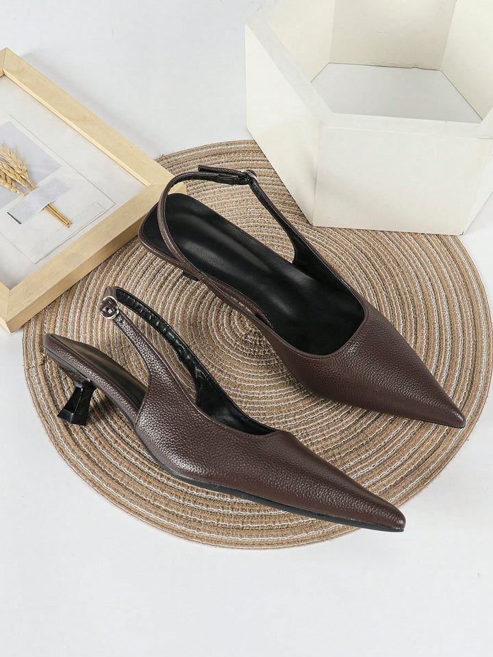 Pantofi cu toc SHEIN, maro