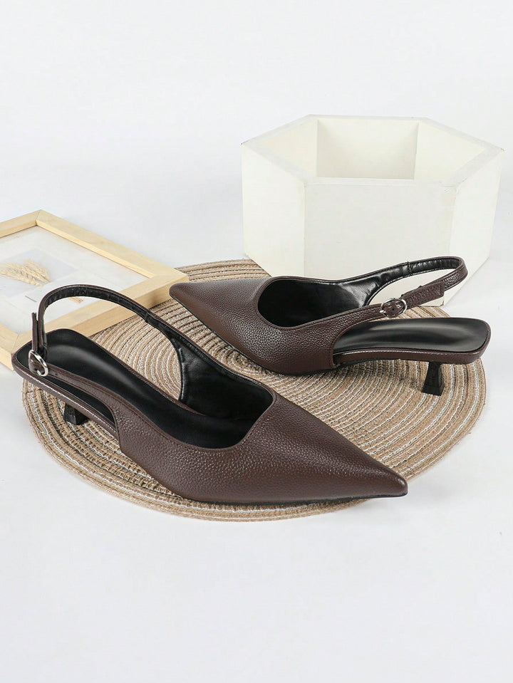 Pantofi cu toc SHEIN, maro