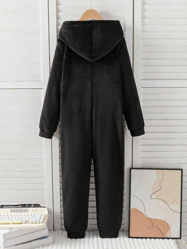 Salopetă de pijama SHEIN, negru