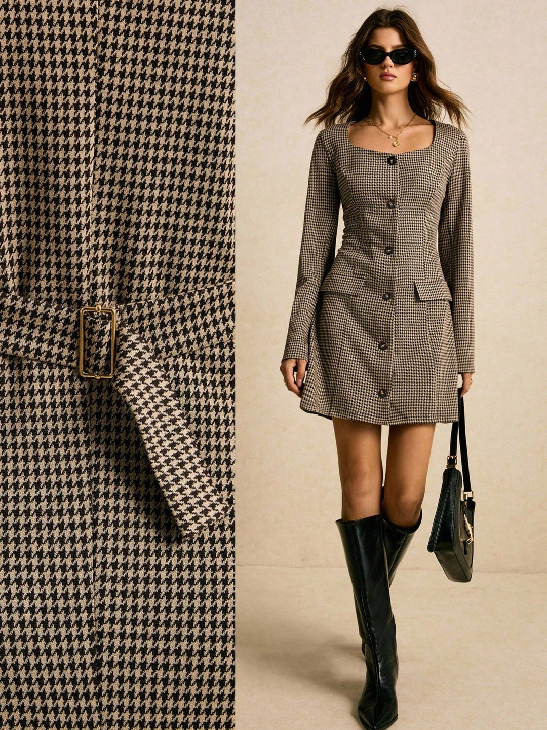 Rochie scurtă SHEIN, maro