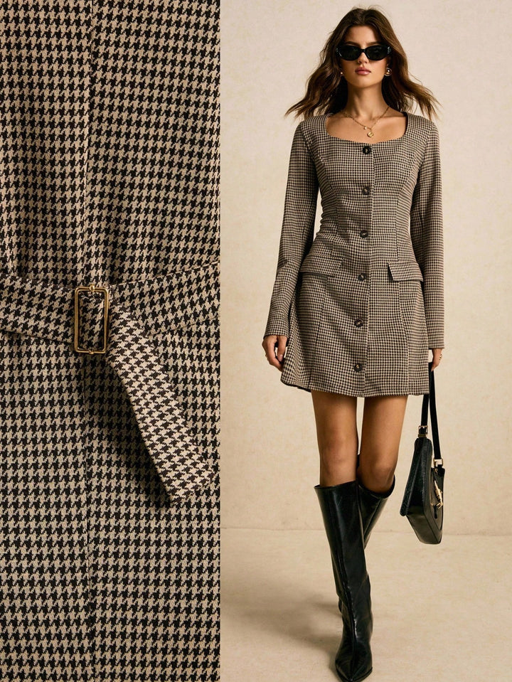 Rochie scurtă SHEIN, maro