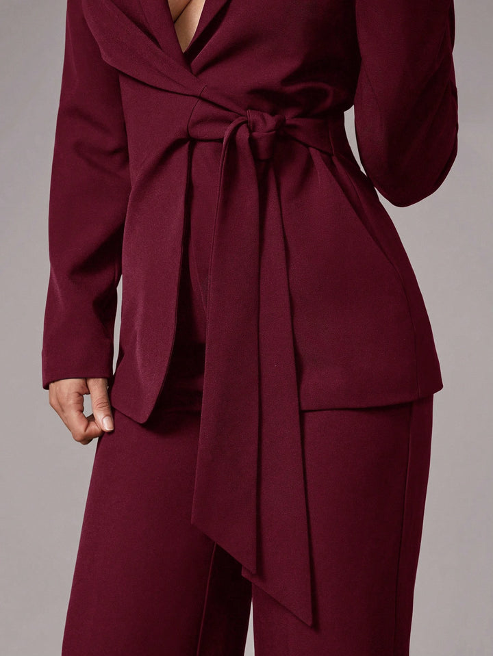Costum SHEIN, vișiniu